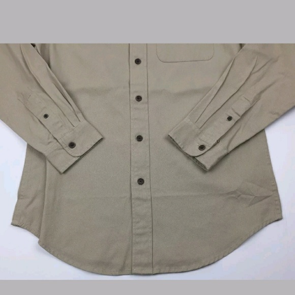 Croft & Borrow Small Beige Button Front Shirt - Picture 3 of 7